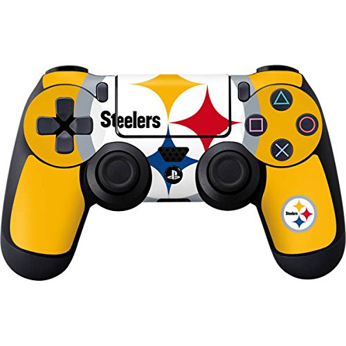 Skinit Decal Gaming Skin Compatible with PS4 Controller - Officially Licensed NFL Pittsburgh Steelers Large Logo Design