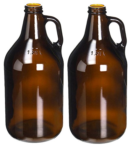 True Fabrications-2794 64 oz. Amber Howler Growler (Pack of 2)