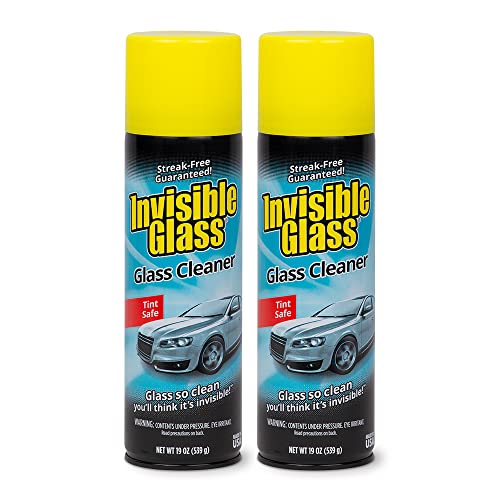 Invisible Glass 91164-2PK 19-Ounce Foam Cleaner for Auto and Home for a Streak-Free Shine, Deep Cleaning Foaming Action, Safe for Tinted and Non-Tinted Windows, Ammonia Free, Pack of 2