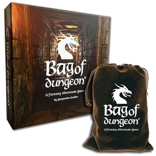 Bag of Dungeon: Dare You Enter The Dragon's LAIR? - A Fantasy Adventure Board Game | 1-4 Players, Age 7+ | Simple-to-Play | Travel Friendly | Tabletop RPG