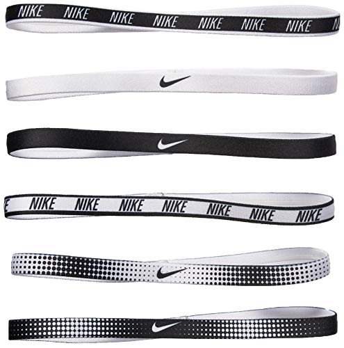 Nike Women's Printed Headbands Assorted 6PK White/Black Size One Size