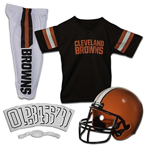 Franklin Sports Cleveland Browns Kids NFL Uniform Set - Youth NFL Team Jersey, Helmet, Pants + Apparel Costume - Official NFL Gear -Youth Small