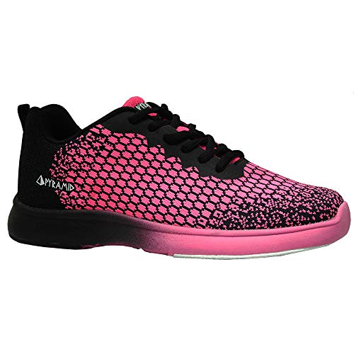 Pyramid Women's Path Lite Seamless Mesh Bowling Shoes - Black/Hot Pink Size 8