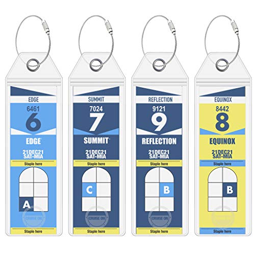 Celebrity Luggage Tag Holders by Cruise On [4 Pack] Fits All Celebrity Ships & Tags for Cruises in 2024 & 2025