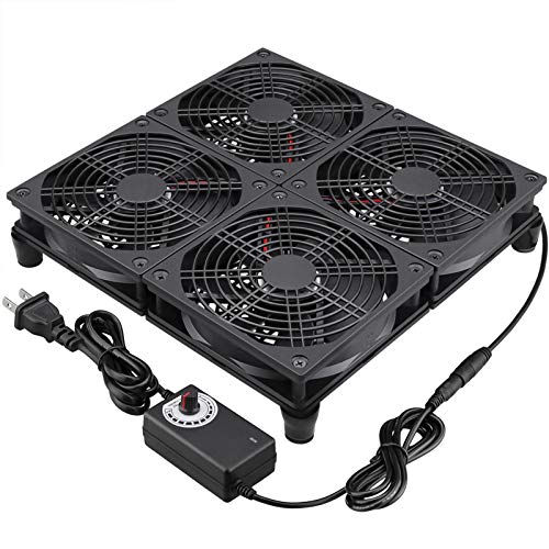 GDSTIME Rounter TV Box Cooling Fan with Speed Control, 182CFM Big Airflow Cooling for ASUS GT/RT-AC5300, Router TV Box Cooling Frame
