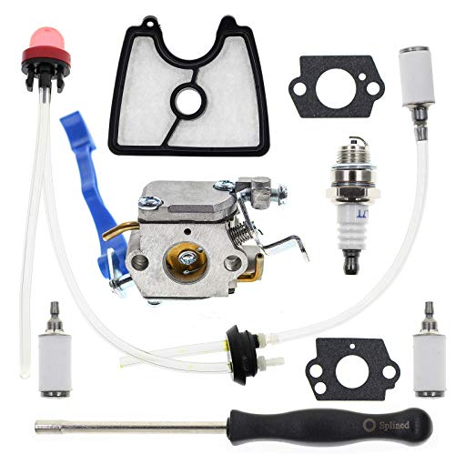 MOTOALL 590460102 Carburetor for Husq 125B 125BX 125BVX Leaf Blower Trimmer for Zama C1Q-W37 Carb 545 08 18-11 581798001 545081811 545112101 with Air Filter Fuel Line Kit