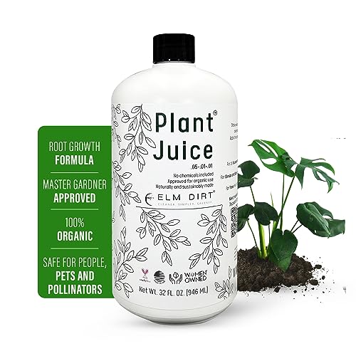 Elm Dirt Plant Juice Organic Fertilizer for All Plants - Indoor or Outdoor (1 Bottle)