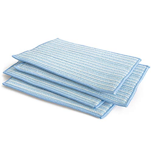 BIHARNT 4 Pack Replacement Washable Steam Mop Pads Cleaning Pads for HAAN All FS, SI and MS Series Steamers SI-40 SI-70 SI-35,Part # RMF4X, RMF2X (4)