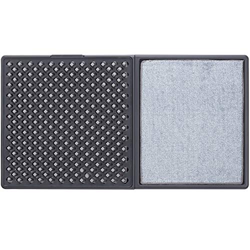 Cleanse My Sole Sanitizing Shoe Door Mat - Disinfecting - Quick 2 Step Cleaning - Durable - Ultra Absorbent - Anti Slip Bottom - Automatic Shoe Sole Cleaner - 17” x 13”