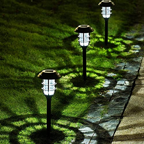 SOLPEX Solar Lights for Outside, Solar Outdoor Lights 8 Pack, Up to 10 Hrs Auto On/Off Garden Lights Waterproof, Solar Powered Landscape Lighting for Yard, Garden, Walkway-(Cold White)
