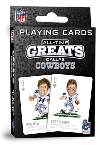 MasterPieces Family Games - Dallas Cowboys All-Time Greats Playing Cards - Officially Licensed Playing Card Deck for Adults, Kids, and Family