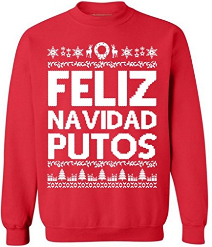 Awkwardstyles 2017 Ugly Christmas Sweaters L Feliz Navidad Putos