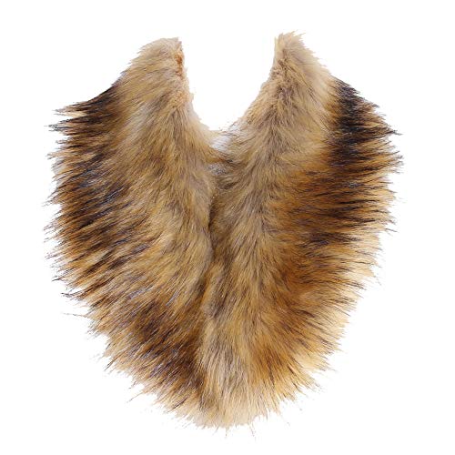 Soul Young Faux Fur Collar Women's Neck Warmer Scarf Wrap,Nature,One Size