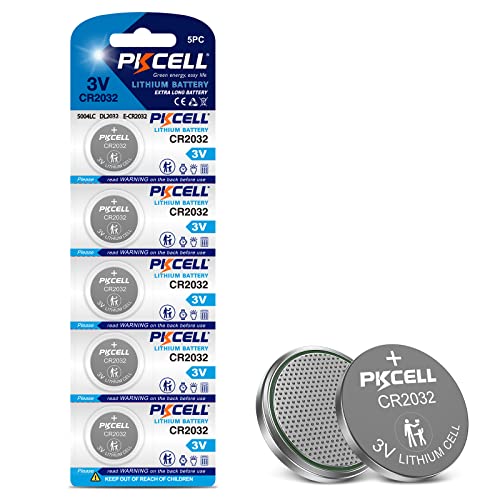PKCELL CR2032 CR2032 Batteries ECR2032 DL2032 3V Lithium Batteries (5pc/1card)