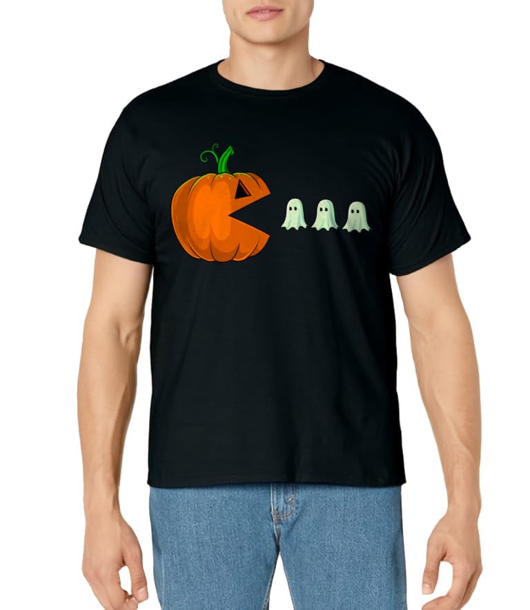 Halloween Pumpkin Funny Ghosts Boys Kids Women Men T-Shirt