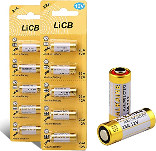 LiCB A23 12V Alkaline 23A Batteries (10-Pack)