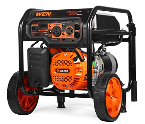 WEN 5600-Watt Portable Generator, 224cc, Transfer-Switch and RV-Ready (GN5600)