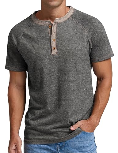 Sailwind Mens Henley Short Sleeve T-Shirt Cotton Casual Shirt