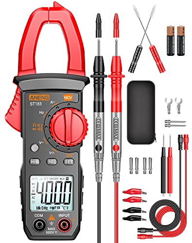 ANENG Digital Clamp Meter Multimeter Tester 4000 Counts with NCV Amp Ohm Volt Measures AC Current, AC/DC Voltage,Capacitance, Resistance, Diodes, Continuity Frequency Backlight Electrican Tools