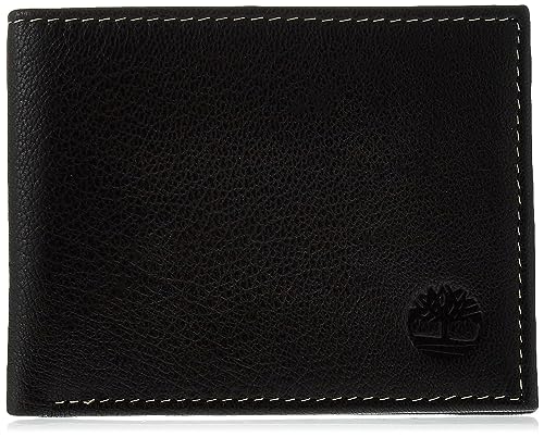 Timberland Men's Blix Slimfold Leather Wallet, Black, One Size