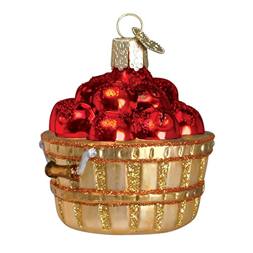 Old World Christmas Fruit Selection Glass Blown Ornaments for Christmas Tree Apple Basket