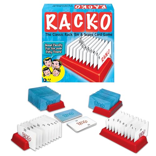 Rack-O Retro Game by Winning Moves Games USA, Classic Tabletop Game Enjoyed by Families Since the 1950's! Ages 8+, 2-4 Players (6122)