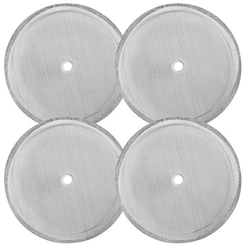 4 Pack French Press Replacement Filter Screen, findTop 4 Inch Stainless Steel Mesh Replacements for 1000 ml / 34 oz / 8 cup French Press
