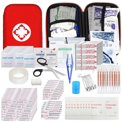 Car First Aid Kits 275Pcs Survival Gear Home Travel Size Small Emergency Kit Tactical Hiking EVA Camping Essentials Backpack Sports Office Boat Urgent Accident