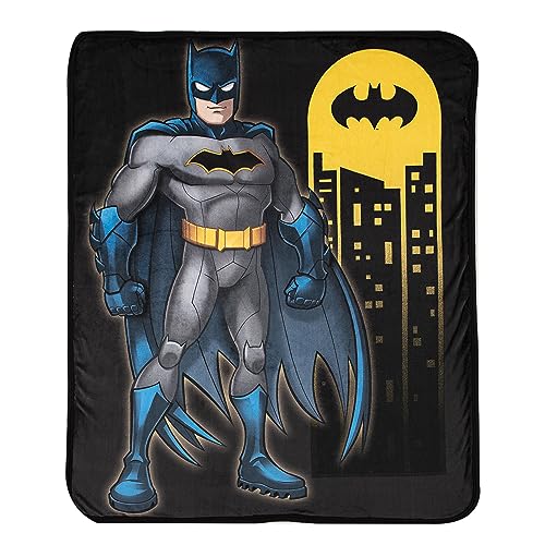 Northwest DC - Batman Silk Touch Sherpa Throw Blanket, 40' x 50', Answer The Call