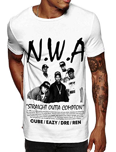 Swag Point Men’s Graphic T Shirts – Group 19 100% Cotton Short Sleeve Print Streetwear Vintage Hip Hop Tee Casual Tops NWA Poster L