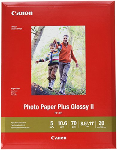 CanonInk 1432C003 Photo Paper Plus Glossy II 8.5' x 11' 20 Sheets
