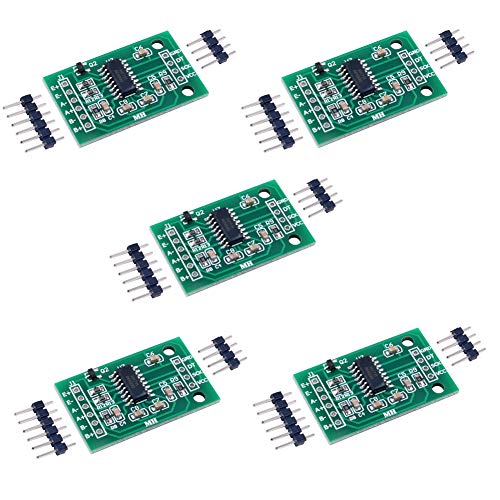 Stemedu 5PCS HX711 Load Cell Amplifier A/D 24 Bits Precision Breakout Board Dual-Channel Weighing Sensors Converter Modules for Arduino for Raspberry Pi
