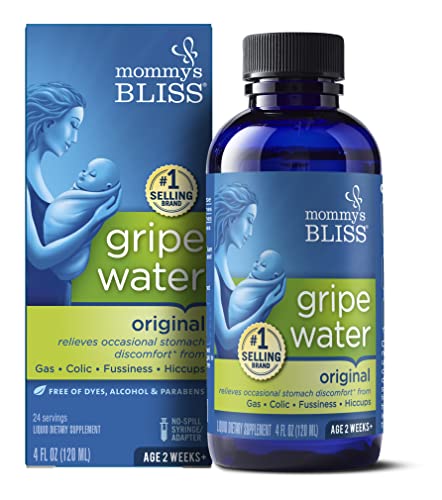 Mommy's Bliss Gripe Water Original, Infant Gas & Colic Relief, Gentle & Safe, 2 Weeks+, 4 Fl Oz (Pack of 1)