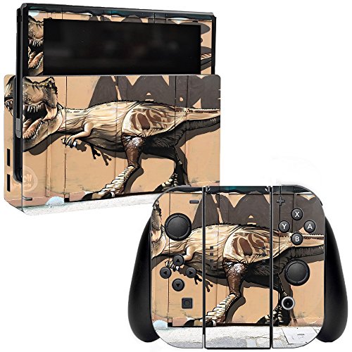 MightySkins Skin Compatible with Nintendo Switch - Street Dino | Protective, Durable, and Unique Vinyl Decal wrap Cover | Easy to Apply, Remove, and Change Styles | Made in The USA