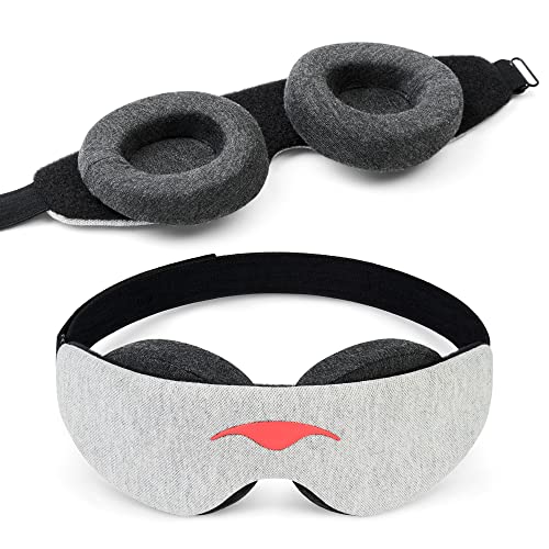 Manta Slim Sleep Mask - Ultra-Lightweight Blackout Eye Mask, Slim Comfort Design, Zero Eye Pressure, Infinitely Adjustable Eye Cups, Perfect for Side Sleepers