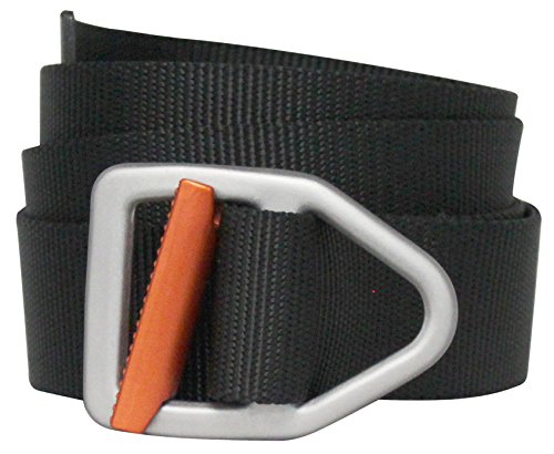 Bison Designs Two Tone Light Duty 38mm Belt, Black/Orange, X-Large/46'