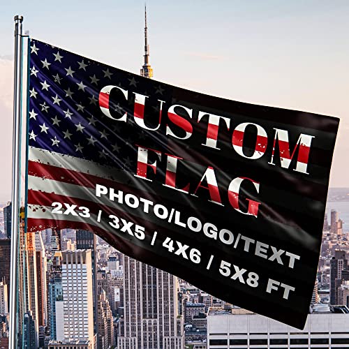 Dargr Custom Flag 3x5 FT Double Sided Outdoor,Personalized Picture Advertising Buseness Flags For Outside