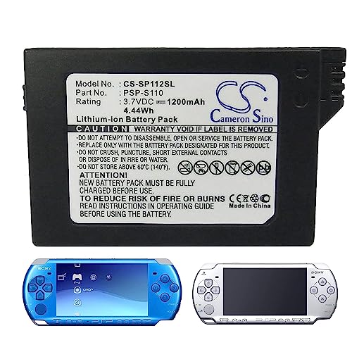 tengsintay 3.7V 1200mAh / 4.44Wh Replacement Battery for Sony Lite, PSP 2th, PSP-2000, PSP-3000, PSP-3001, PSP-3004, PSP-3008, Silm, Part No. PSP-S110