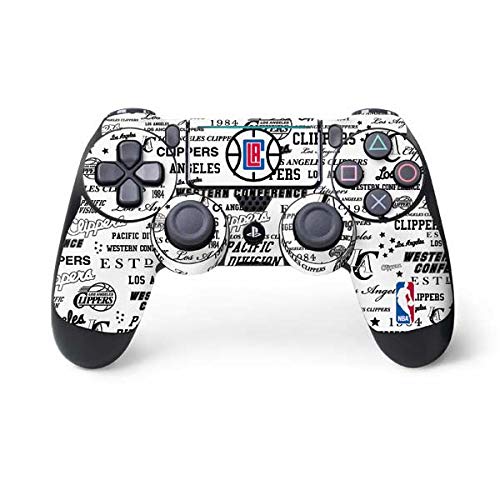 Skinit Decal Gaming Skin for PS4 Pro/Slim Controller - Officially Licensed NBA Los Angeles Clippers Blast Logos Design