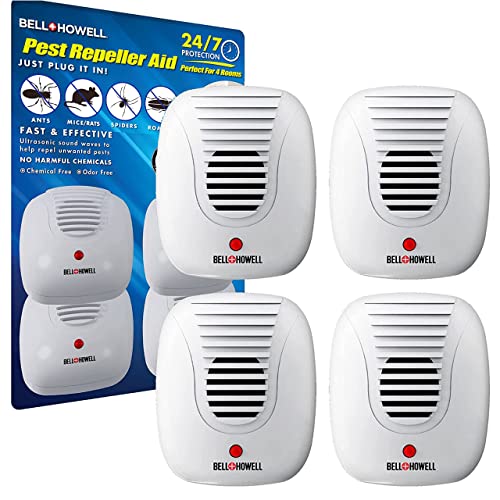 Upgraded 2024 Ultrasonic Pest Repeller Indoor 4 Pk, Mice Repellent Indoor Home Kit, DIY Pest Control at Home, Plug in Spider Repellent Indoor Rodent Repellent, Bug, Insect & More, Family and Pet Safe