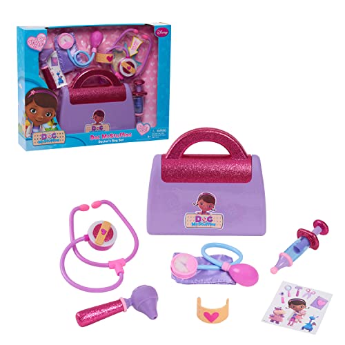 Disney Junior Doc McStuffins Doctor's Bag and Accessories, Dress Up and Pretend Play, Kids Toys for Ages 3 Up, Amazon Exclusive by Just Play