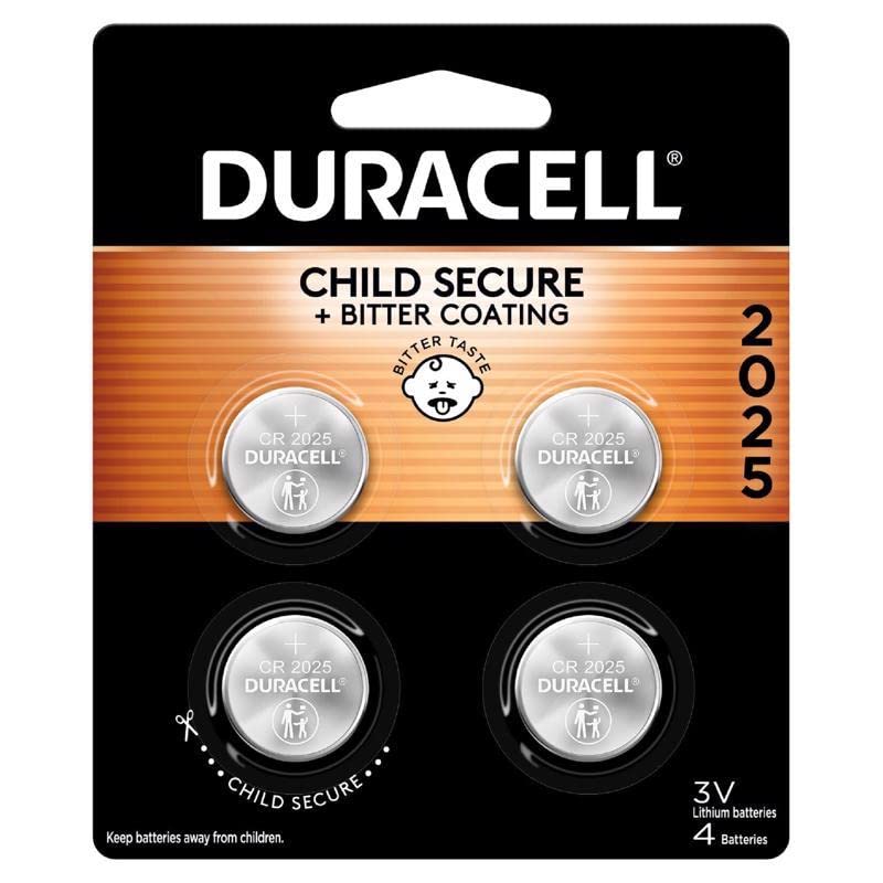 Button Cell Lithium Battery #2025, 4/Pk