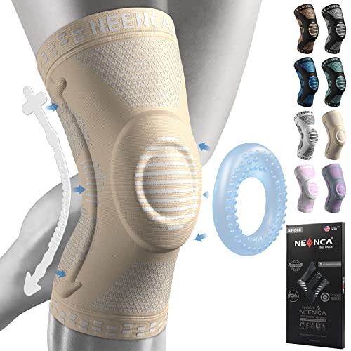 NEENCA Professional Knee Brace, Compression Knee Support with Patella Gel Pad & Side Stabilizers, Medical Knee Sleeve for Pain Relief, ACL,PCL, Meniscus, Injury Recovery, Arthritis, Sports, Workout...