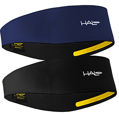 Halo II Headband Sweatband Pullover , 1 Black and 1 Navy - 2 Pack