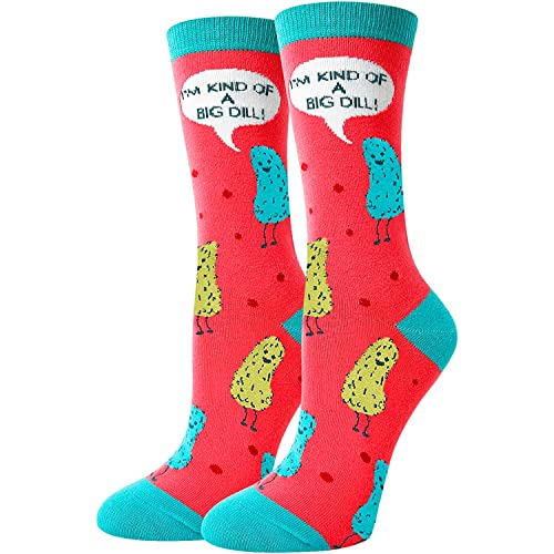 HAPPYPOP Funny Pickle Gifts Dill Pickle Gifts, Pickle Socks Dill Pickle Big Dill Socks, I'M Kind Of A Big Dill