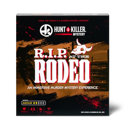 Hunt A Killer R.I.P at The Rodeo - Solve a Murder of a Rodeo Clown - Crime Solving Games for True Crime Fans - Murder Mystery Game for Adults - Solve Crimes at Game Night or Date Night