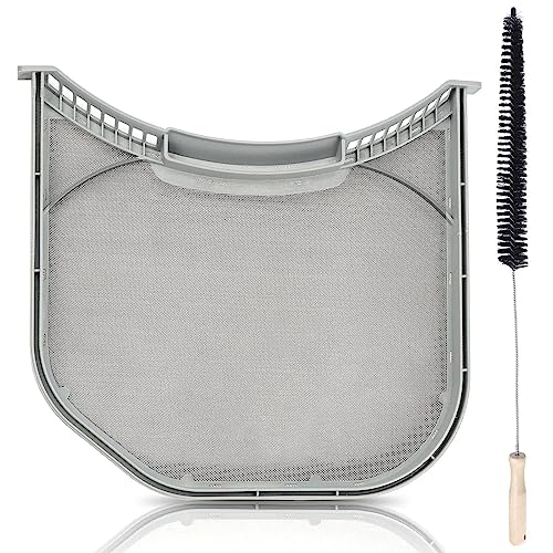 ADQ56656401 Dryer Lint Filter Upgraded Stainless Steel Mesh Screen for LG ADQ566564 and Ken-more Elite Dryer Lint Screen Replacement with Clothes Dryer Lint Vent Trap Cleaner Brush Part #PS3531962