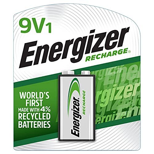 Energizer 9V Batteries, Pre-Charged 9 Volt Rechargeable Batteries, 1 Count