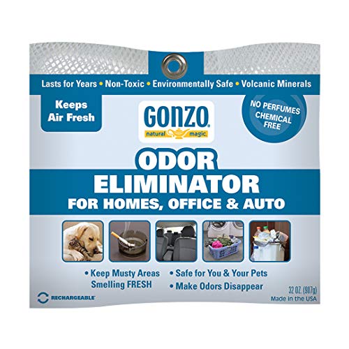 Gonzo Odor Eliminating Rocks - 32 oz - 907 Grams - Pet Cigarette Smoke Paint Garbage Odor Eliminator For Car Home Gym Bag Basement Locker Room