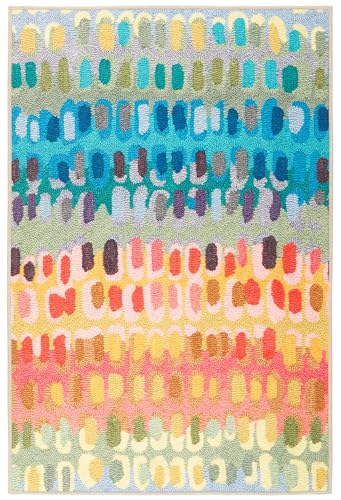 Dash and Albert Paint Chip Machine Washable Area Rug - Runner - 2.5' x 8' Multicolor - Geometric Accent Rug - Anti-Slip Backing, Lightweight, Machine Washable, High Traffic Areas Kitchen, Hallway